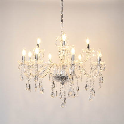 Velora 12-Light Candle Chandelier - Silver