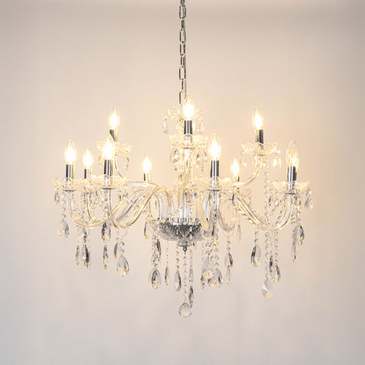 Velora 12-Light Candle Chandelier - Silver