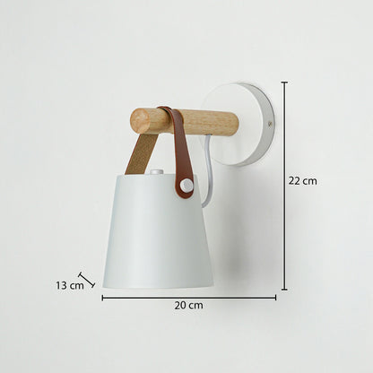 Contemporary white metal wall light measuring 22 cm height and 20 cm width for stylish interiors.