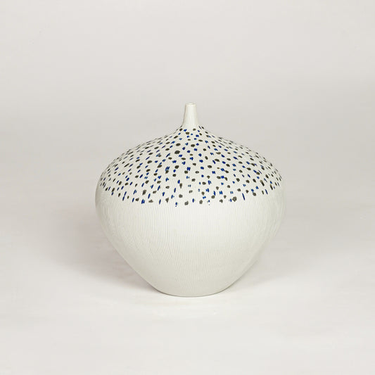 Bulb Porcelain Bud Vase - White