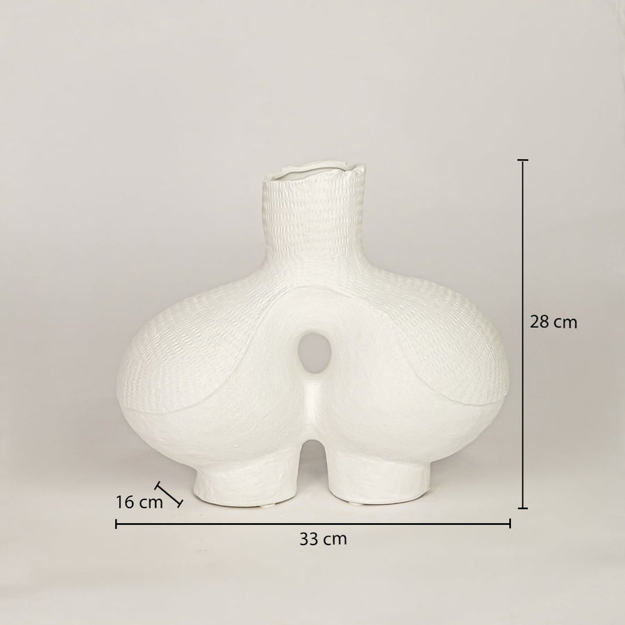 bums ceramic vase white dimensions