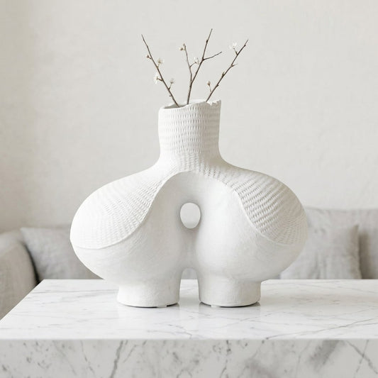 bums ceramic vase white main lifestyle