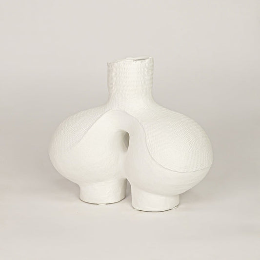bums ceramic vase white white background