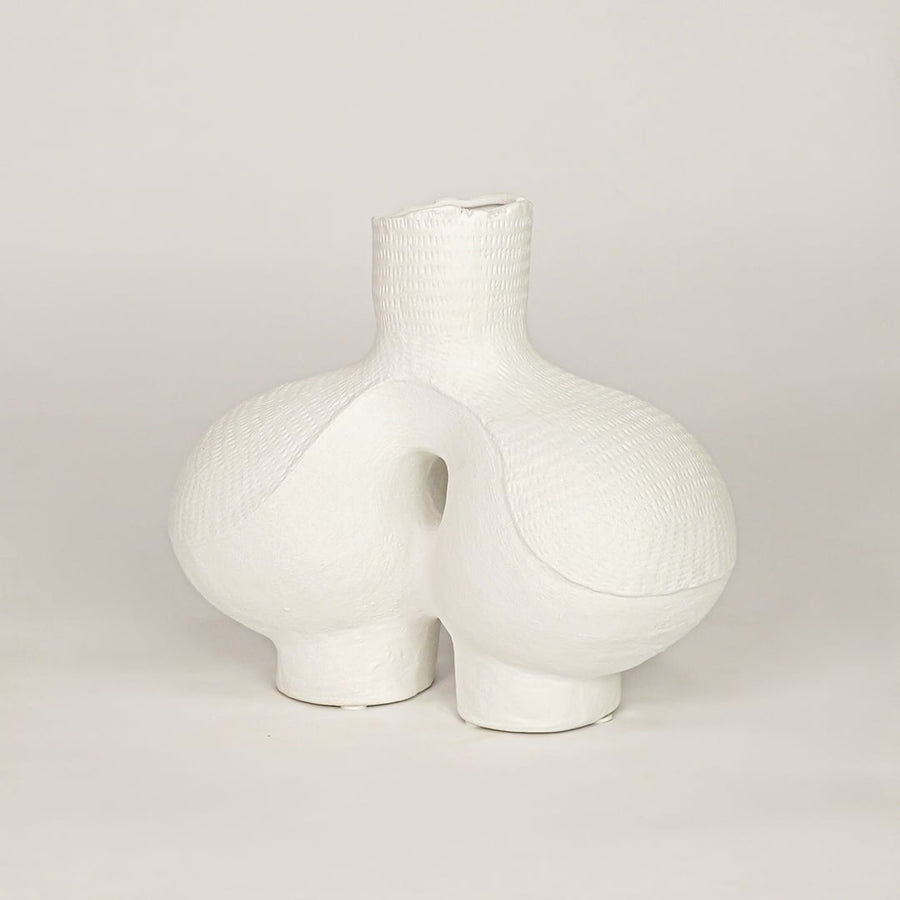 bums ceramic vase white white background