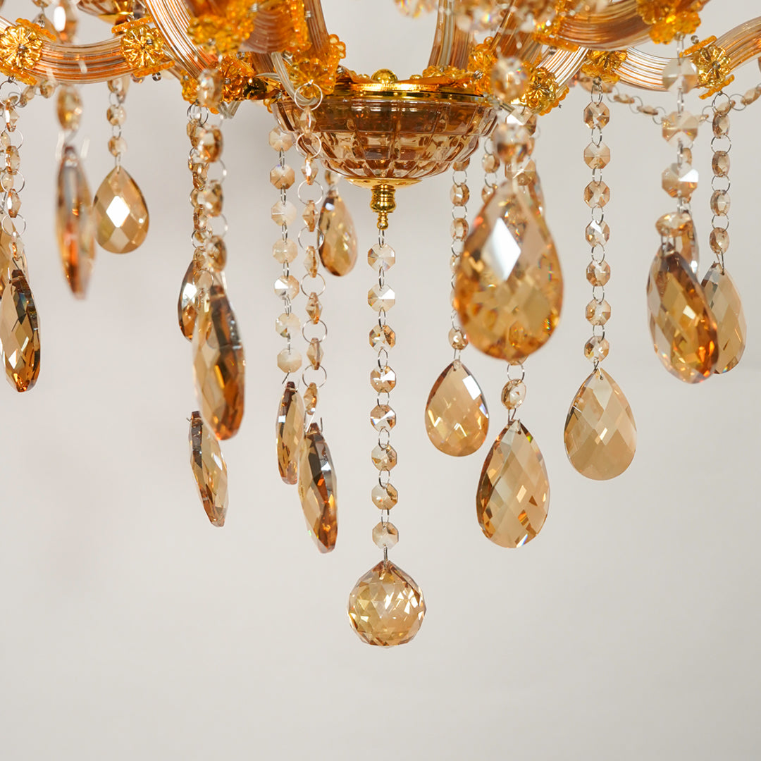 Marchese 6-Light Crystal Chandelier - Amber