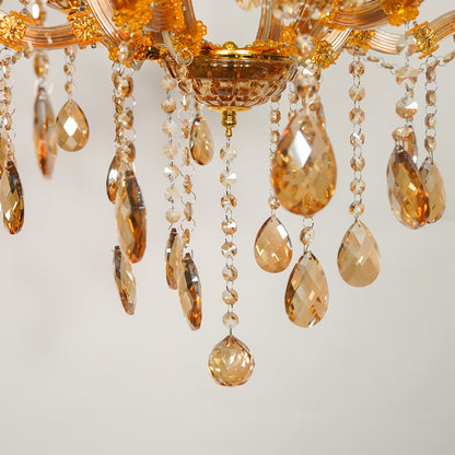 Marchese 6-Light Crystal Chandelier - Amber
