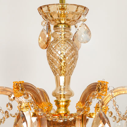 Marchese 6-Light Crystal Chandelier - Amber