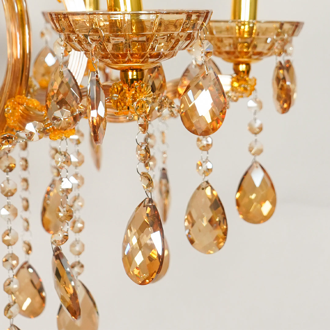 Marchese 6-Light Crystal Chandelier - Amber