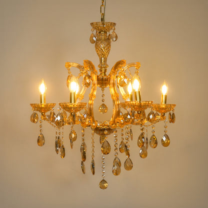 Marchese 6-Light Crystal Chandelier - Amber