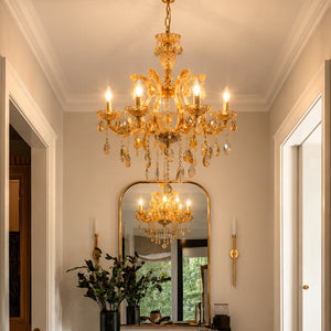 Marchese 6-Light Crystal Chandelier - Amber