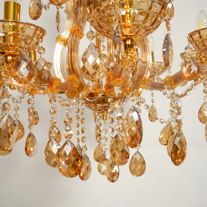 Marchese 8-Light Crystal Chandelier - Amber