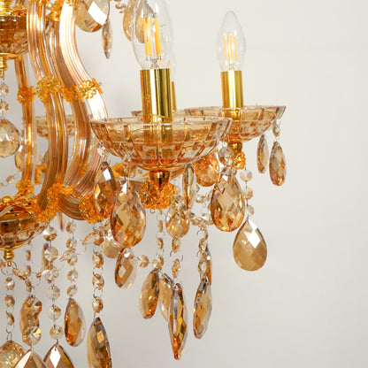 Marchese 8-Light Crystal Chandelier - Amber
