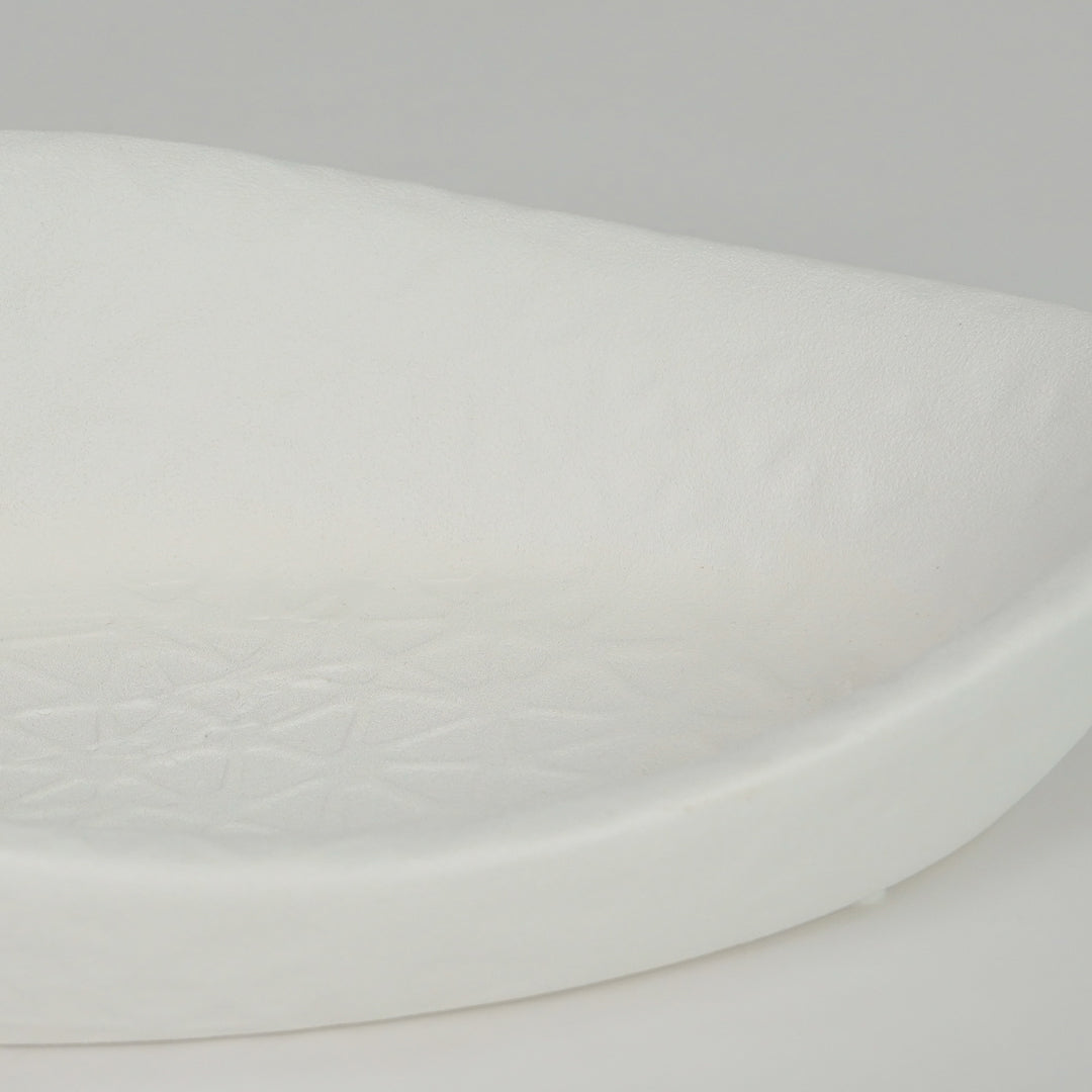 Caviar White Ceramic Decorative Tray