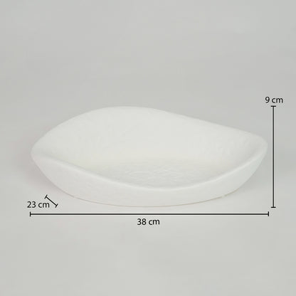 Caviar White Ceramic Decorative Tray