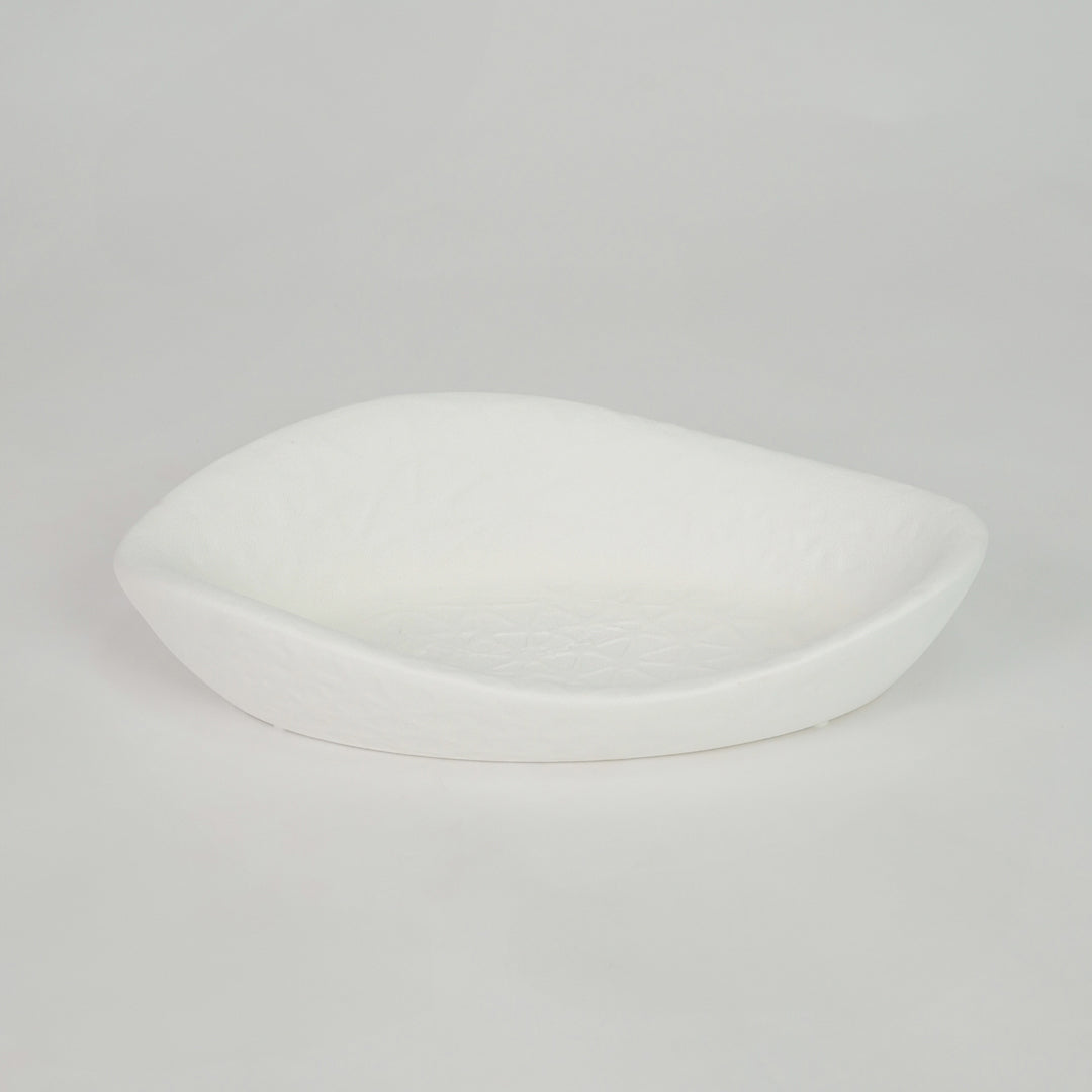 Caviar White Ceramic Decorative Tray
