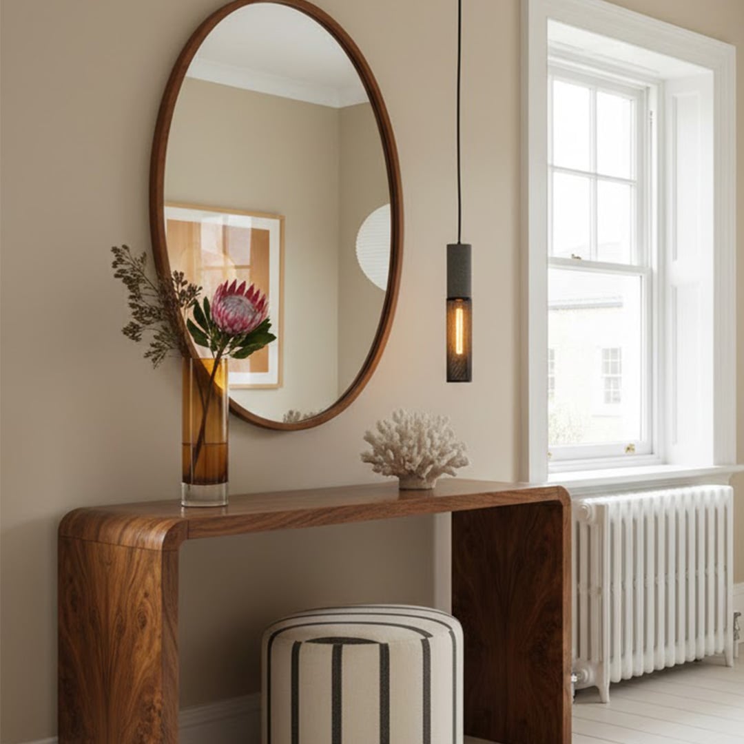 cement industrial style pendant lamp grey main lifestyle