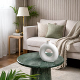 Ceramic Donut Vase White - Medium