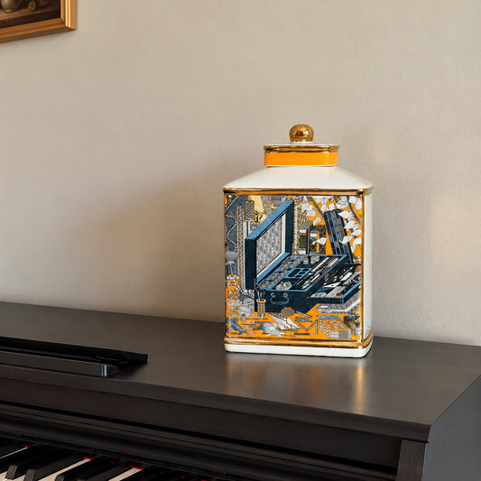 Hetfield Decorative Ceramic Temple & Ginger Jar - Small