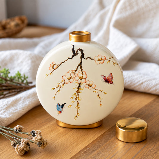 Ceramic Jar Magpie Pattern - Large