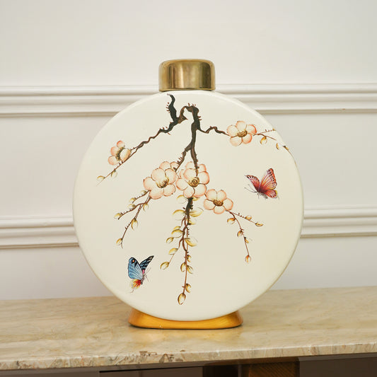 Ceramic Jar Magpie Pattern - Large