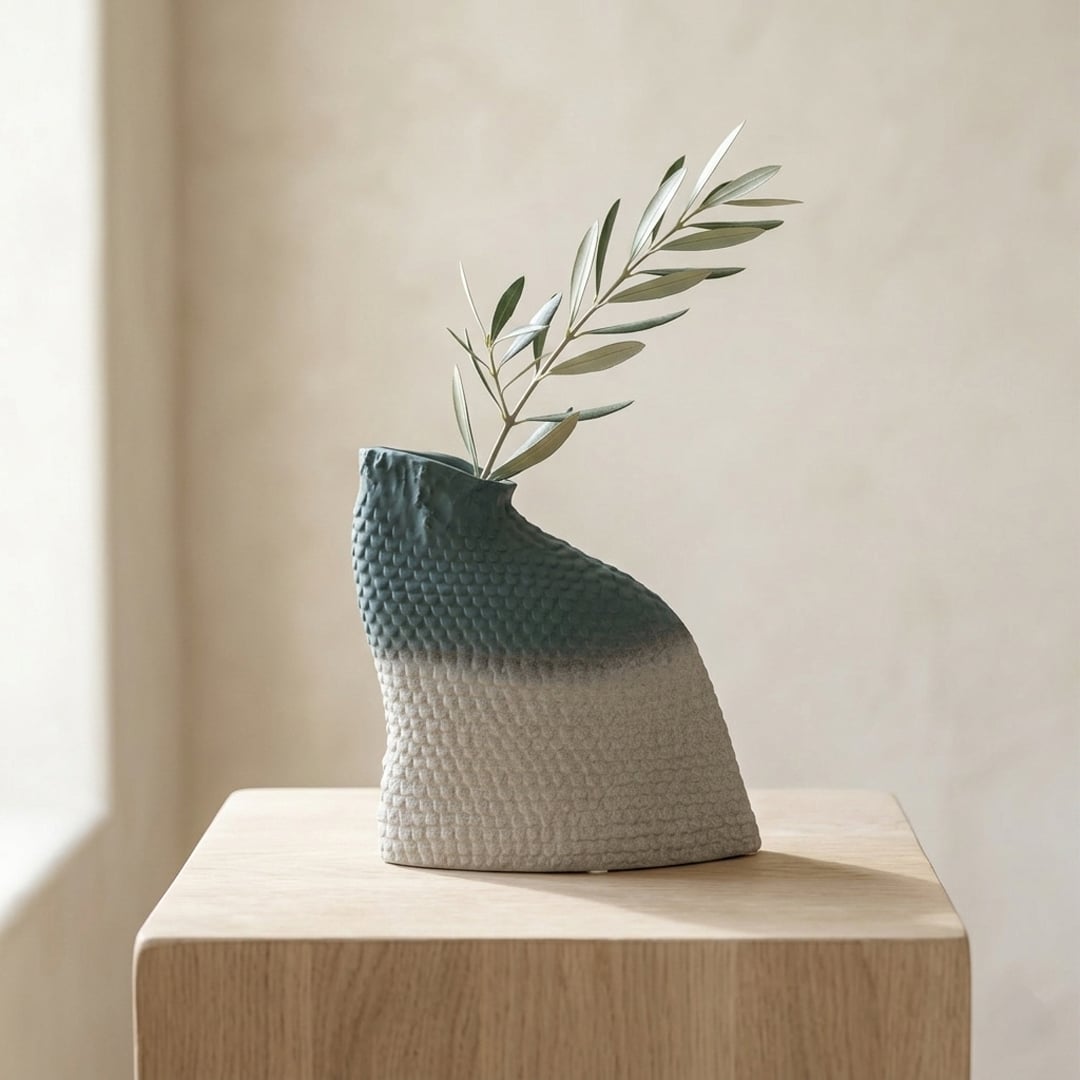 ceramic pot double shade vase main lifestyle