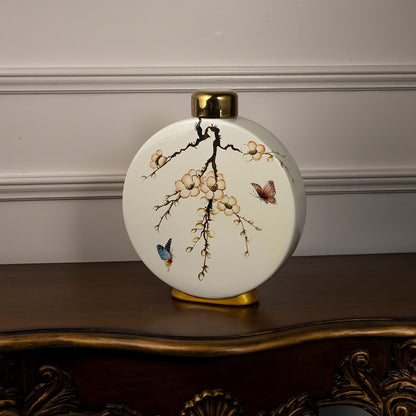 Ceramic Jar Magpie Pattern - Large