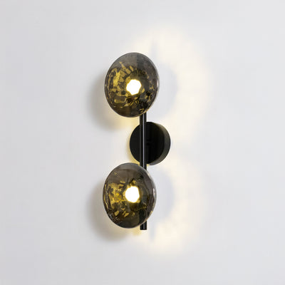 Ceto 2-Light Brass Wall Lamp - Chrome