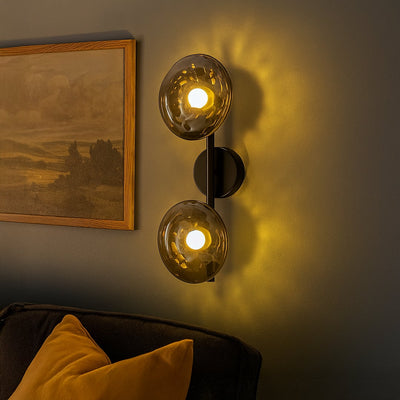 Ceto 2-Light Brass Wall Lamp - Chrome