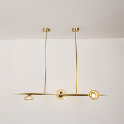 Ceto 3-Light Linear Chandelier - Amber