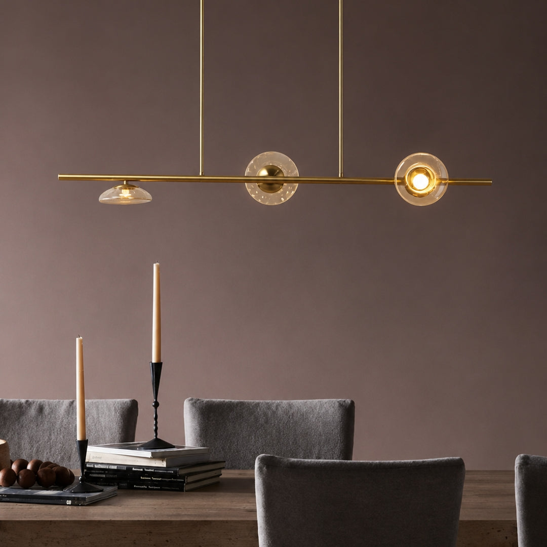 Ceto 3-Light Linear Chandelier - Amber