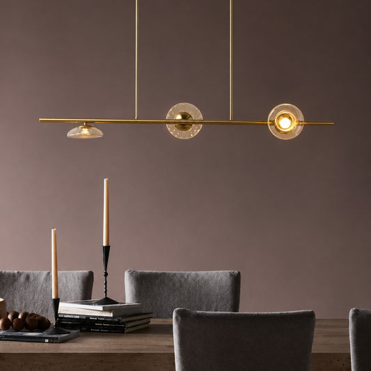 Ceto 3-Light Linear Chandelier - Amber