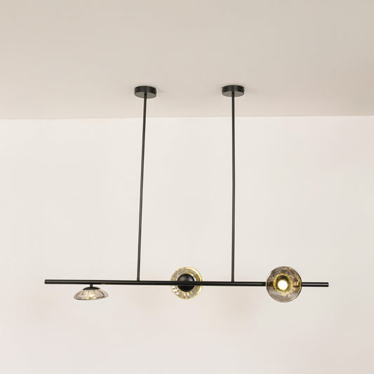 Ceto 3-Light Linear Chandelier - Black