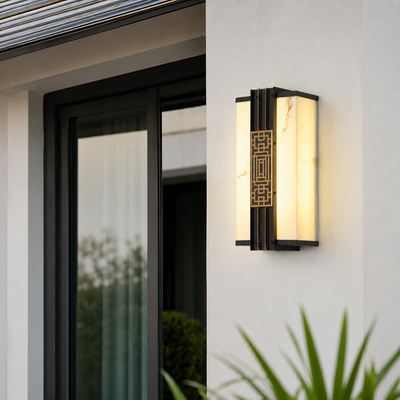 Chinoiserie LED Outdoor Wall Light