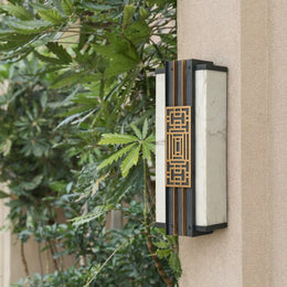 Chinoiserie LED Outdoor Wall Light