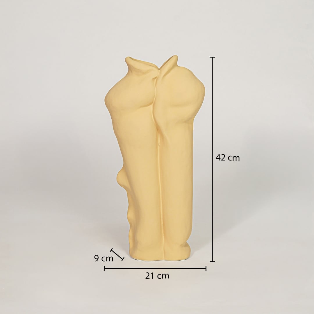 clara ceramic vase yellow dimensions
