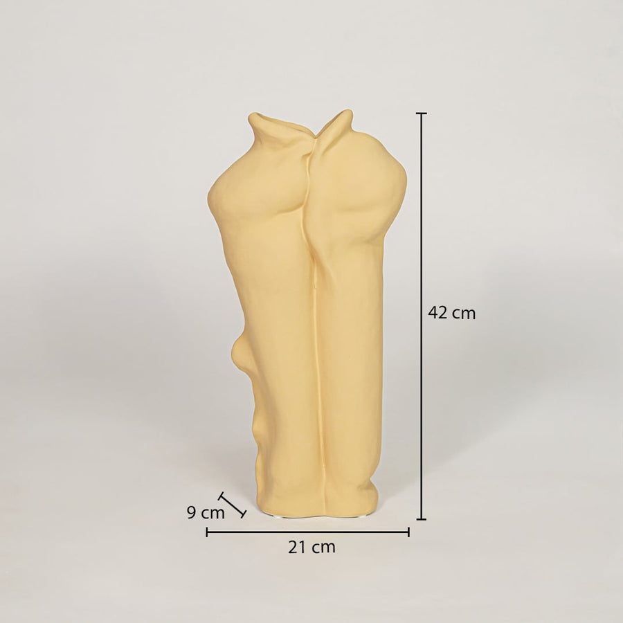 clara ceramic vase yellow dimensions