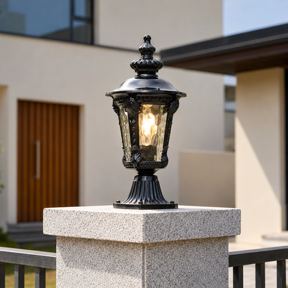 Classical Outdoor Gate Light - Black