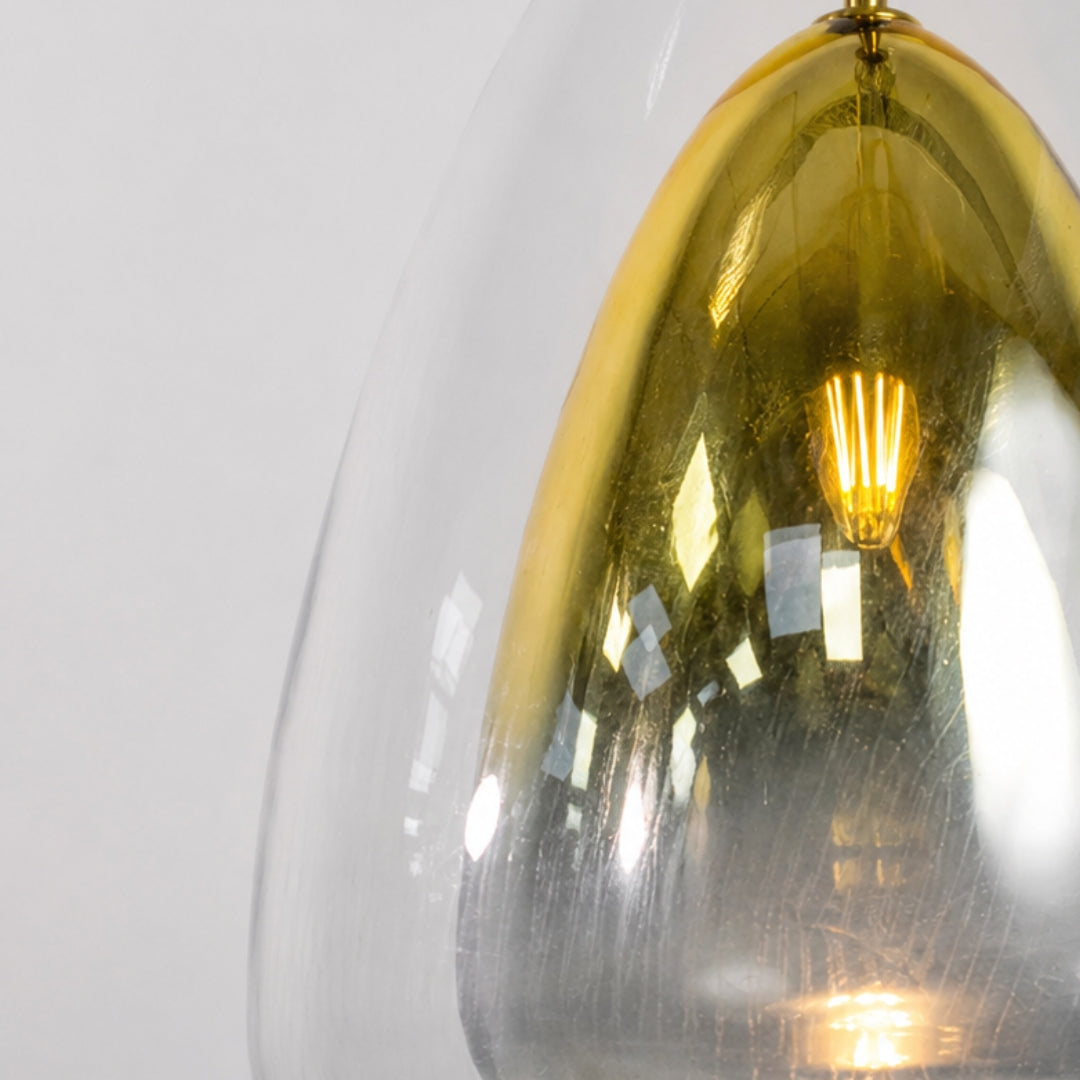 Clear Glass Long Dome Shape Pendant Lamp