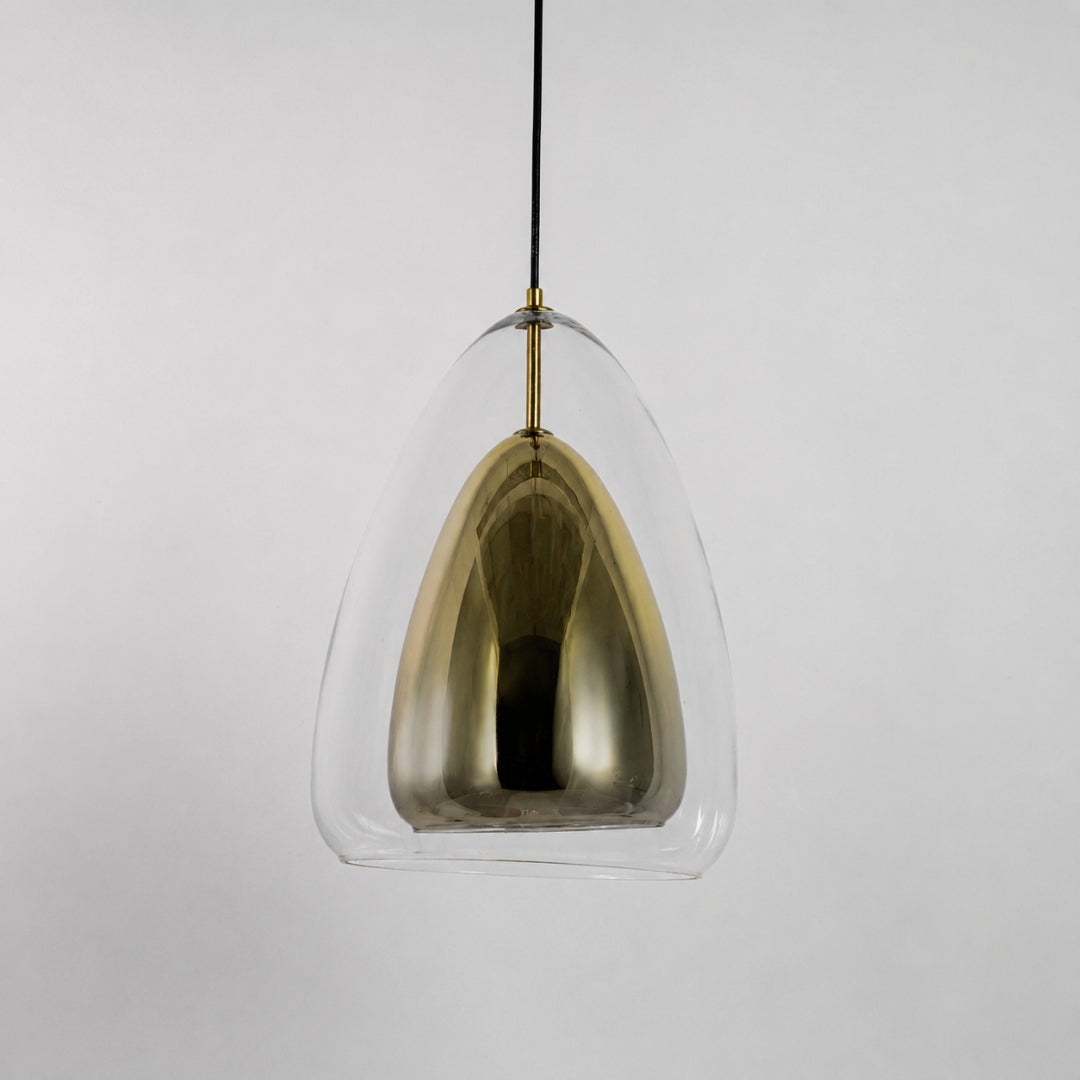 Clear Glass Long Dome Shape Pendant Lamp