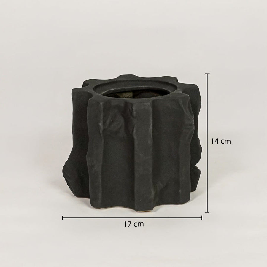 collo small ceramic vase black dimensions