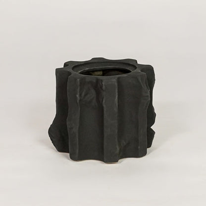 collo small ceramic vase black white background