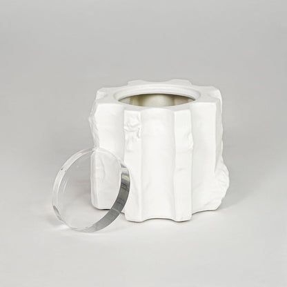 Modern white decorative flower vase isolated clean background stylish ceramic vase for home decor display.