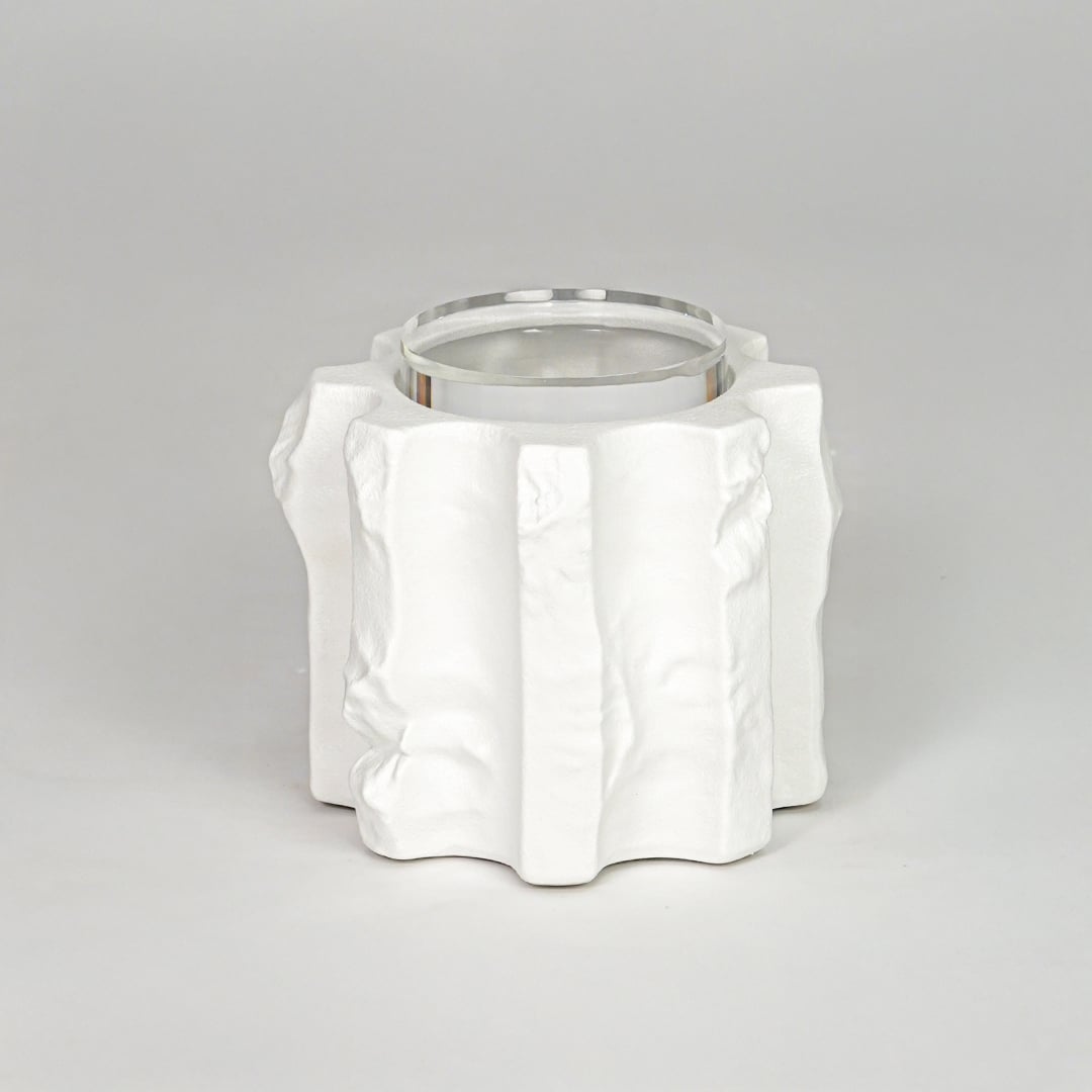 Modern white decorative flower vase isolated white background stylish ceramic vase for home decor display.