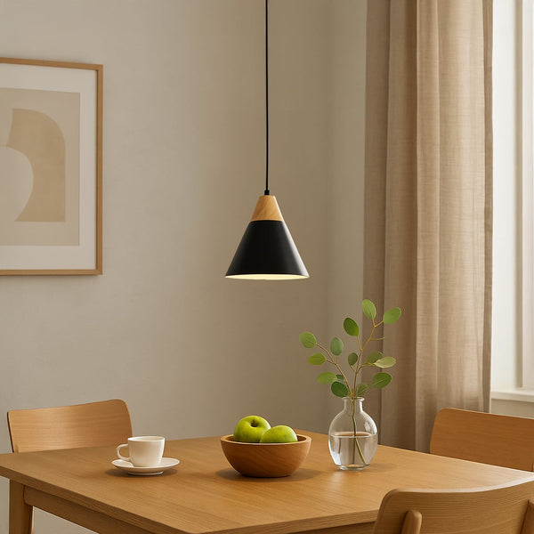 Cone Pendant Light - Black