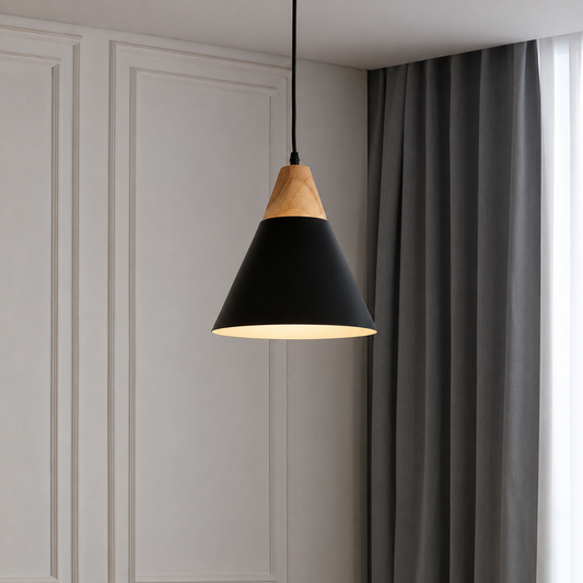 Cone Pendant Light - Black