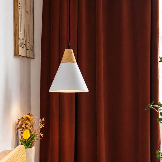 Cone Pendant Light - White