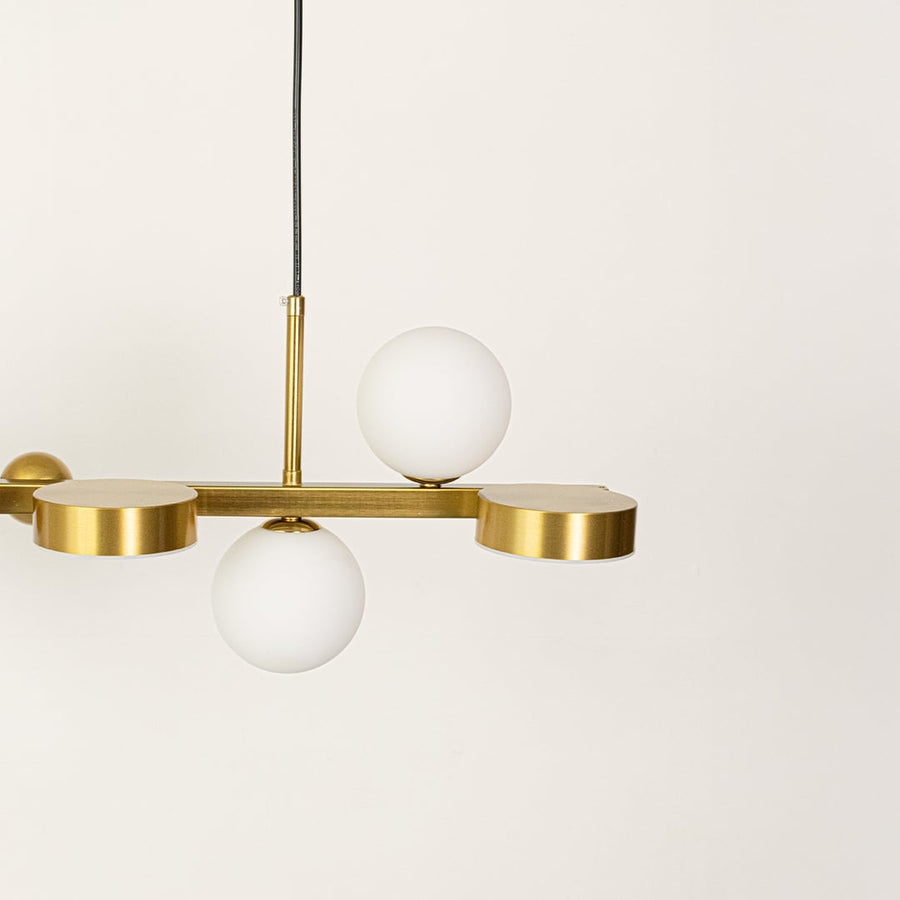 contemporary led linear ceiling light gold closeup