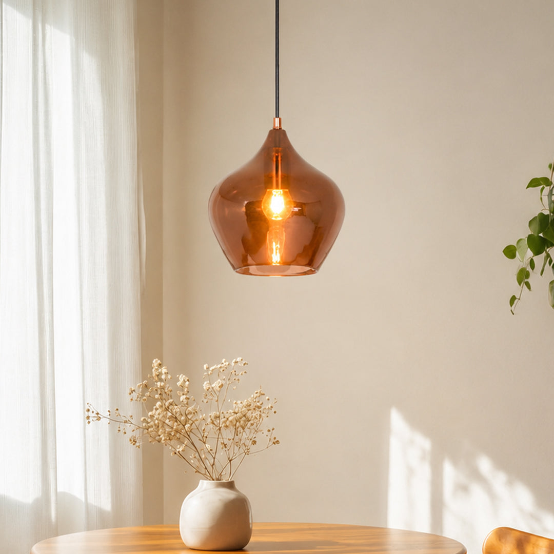 Contemporary Style Glass Pendant Light - Large