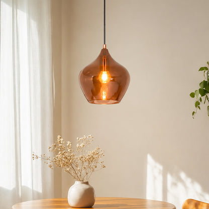 Contemporary Style Glass Pendant Light - Large