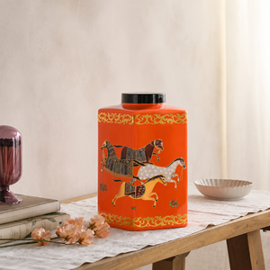 Coral with Lid Jar - Large